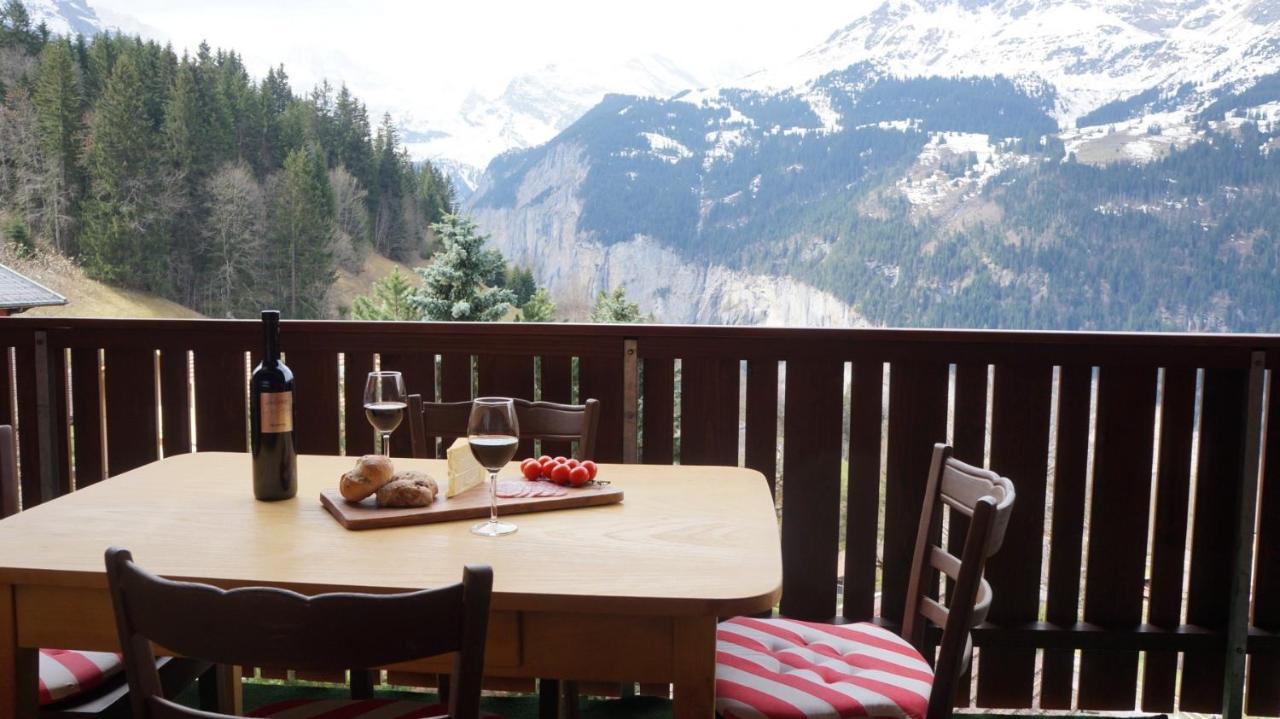 Chalet Eigersunne 2 Wengen Bagian luar foto