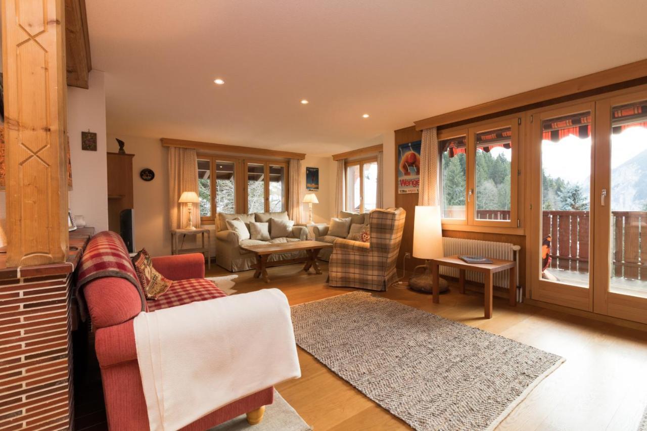 Chalet Eigersunne 2 Wengen Bagian luar foto